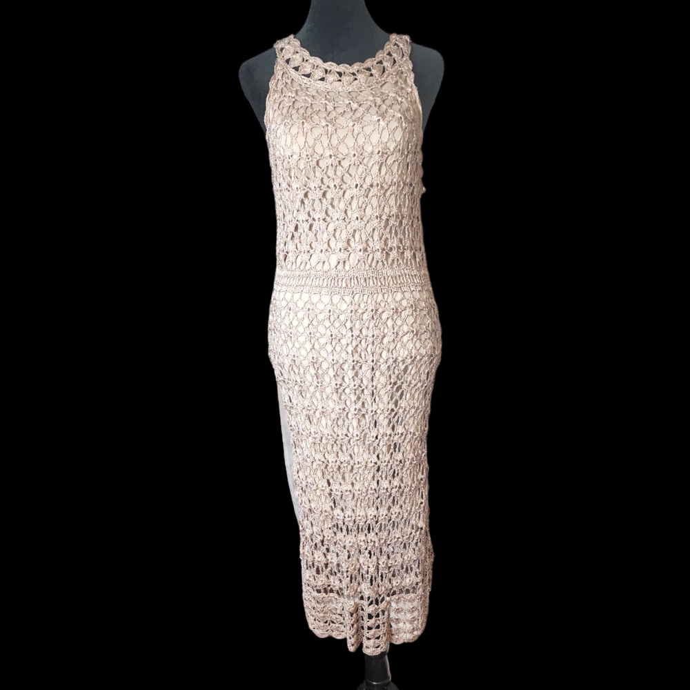 🖤Y2K Crochet Midi Dress
